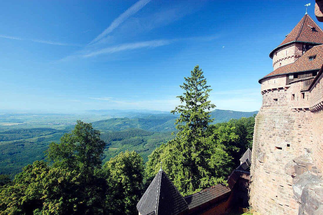 France, Alsace, Bas-Rhin, Haut-Koenigsbourg castle