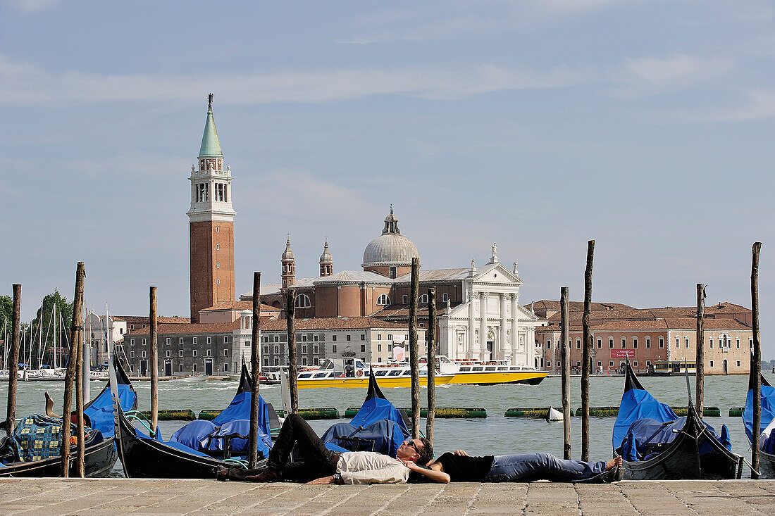 Italy, Veneto, Venice, Saint Mark's square, San Giorgio Maggiore in background
