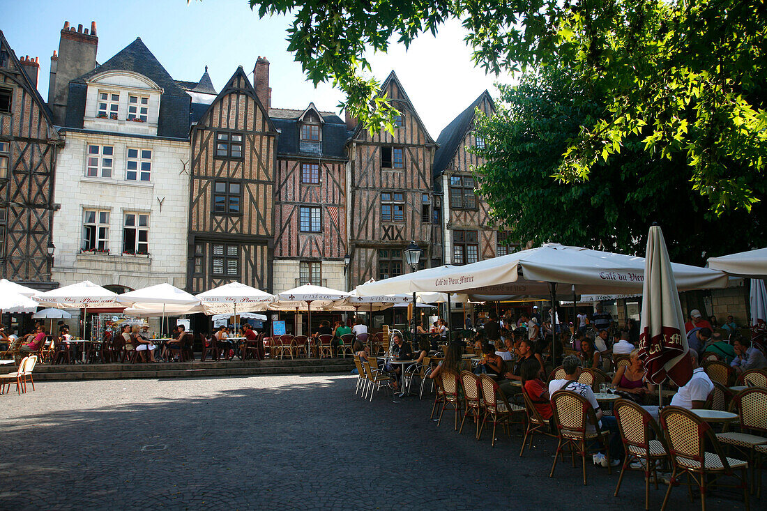 France, Centre val de Loire, Indre et Loire (37), Tours, Plumereau square