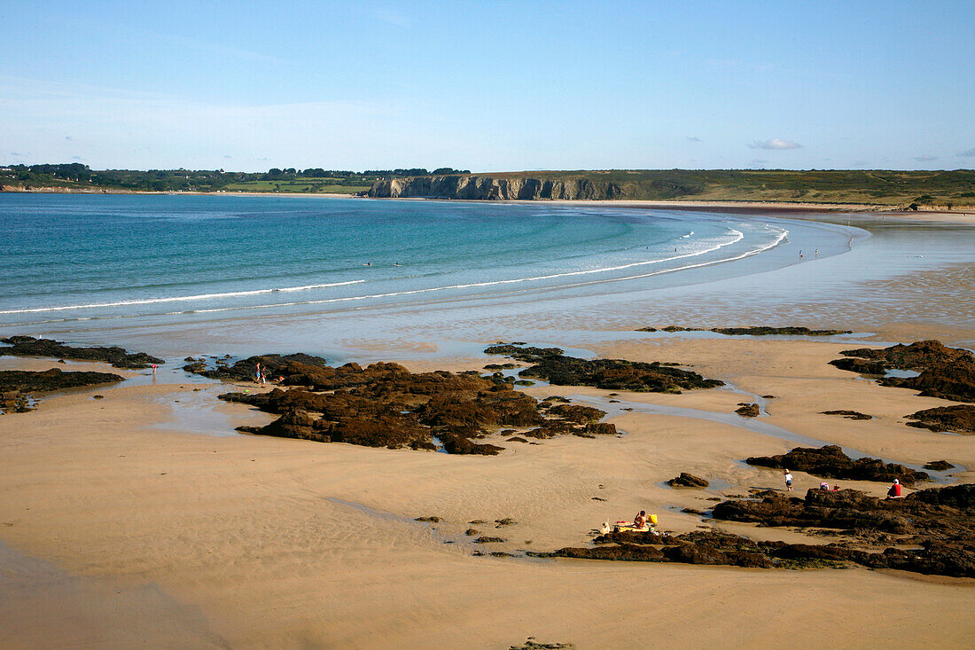France, Brittany, Finistere (29), Crozon peninsula, Crozon-Morgat, Goulien beach
