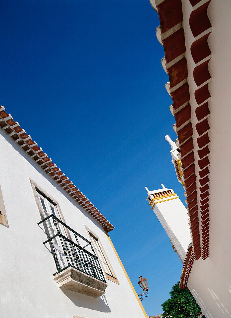 Whitewashed houses in Obidos, Obidos, Portugal