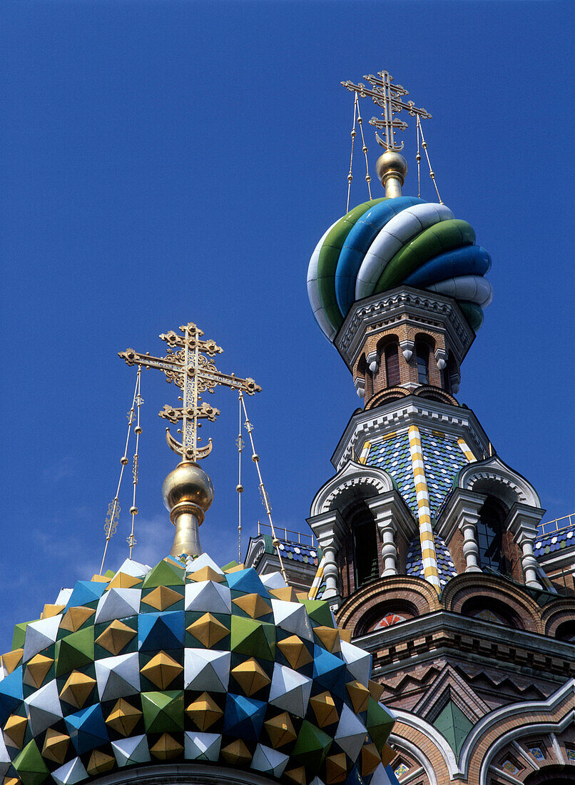 Church of Our Savior on Spilled Blood dome detail, St Petersburg, Russia