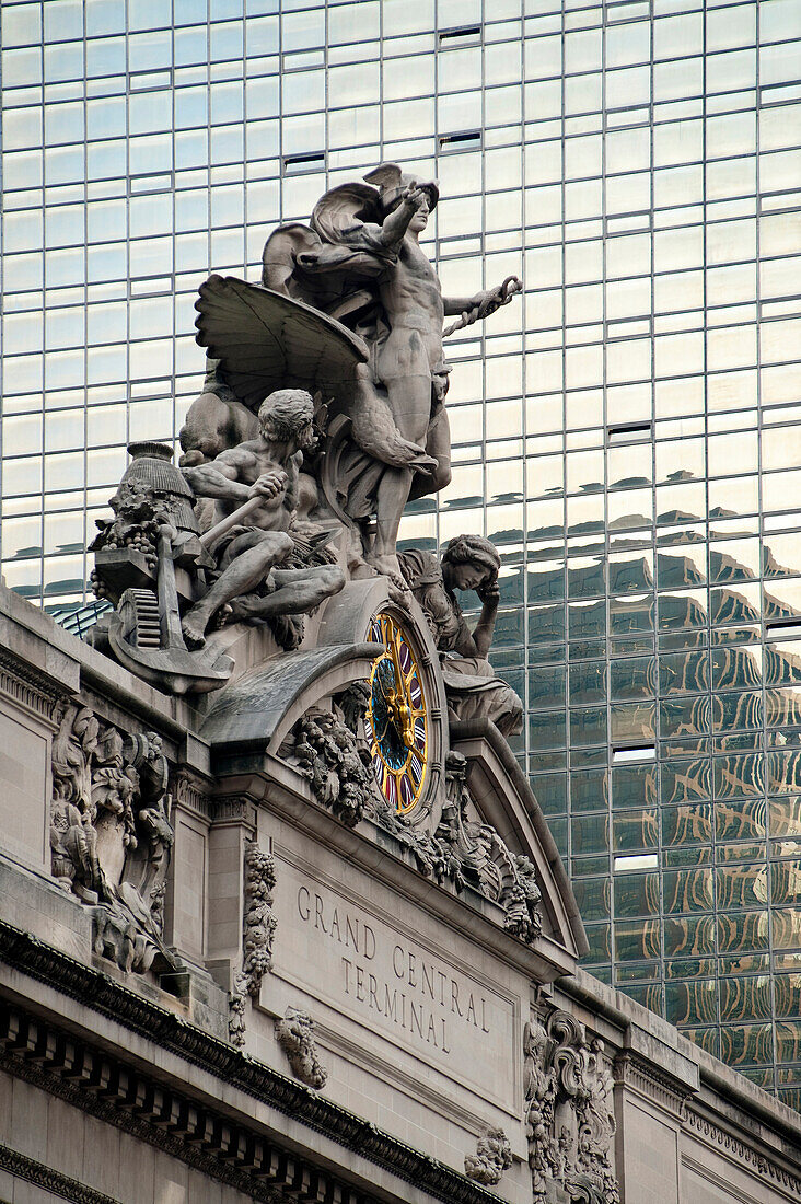 Grand Central Terminal facade, Murray Hill, Manhattan, New York, USA