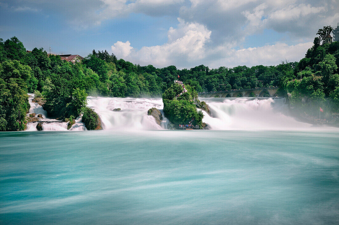 Fluss Rhein Wasserfall, Rheinfall, Kanton Schaffhausen, Schweiz