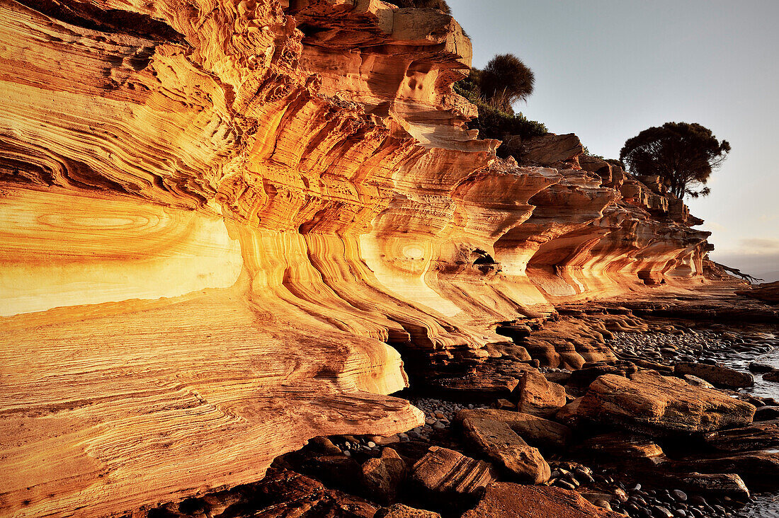 Painted Cliffs at Maria Island, Tasmania, Australia