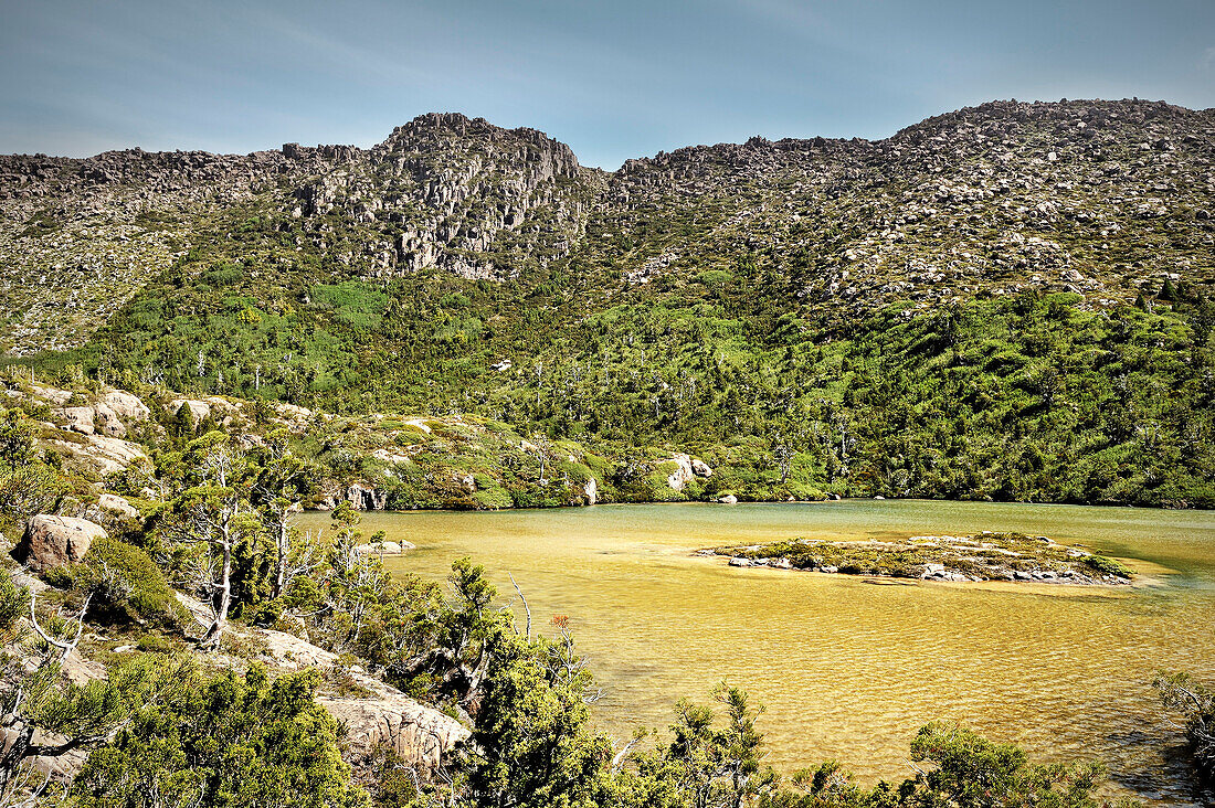 Alpine Lake at Tarn Shelf Track, Mount Field National Park, Tasmania, Australia