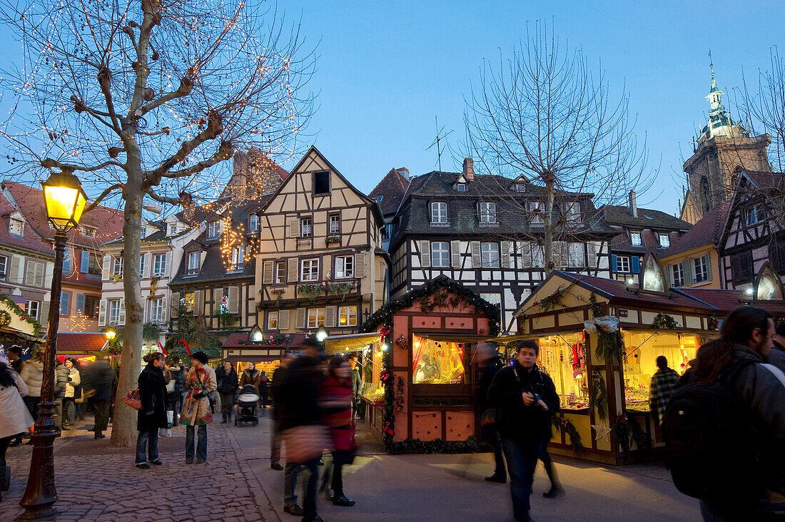 Christmas market and historic quarter, Colmar, Alsace, France