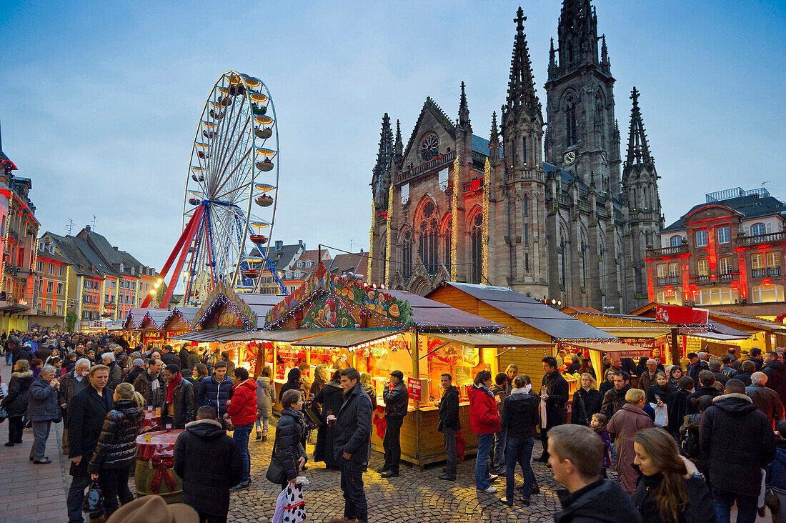 Christmas market and historic quarter, Mulhouse, Alsace, France