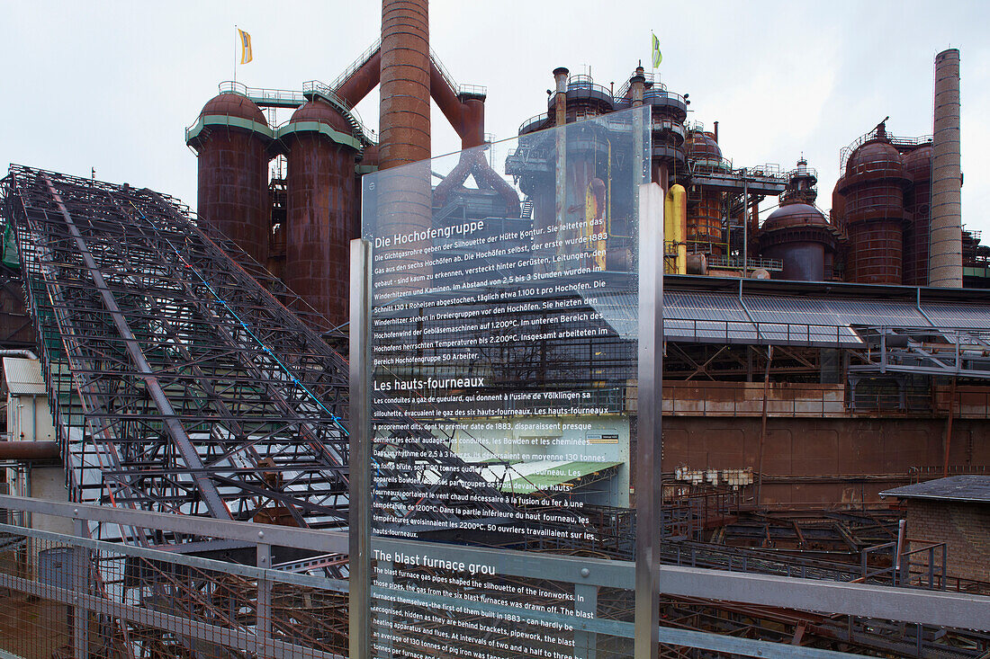 Erzschrägaufzug, Völklinger Hütte, Völklingen, Saarland, Deutschland, Europa