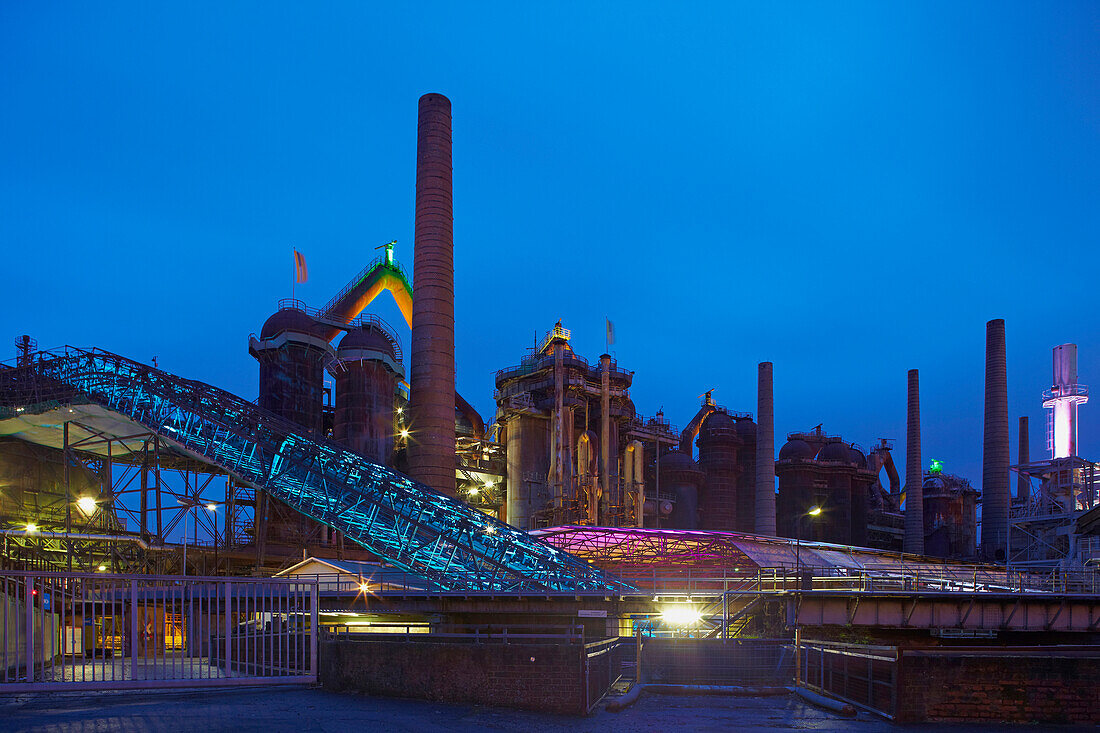 Voelklinger Huette, former ironworks in the town of Voelklingen, Saarland, Germany, Europe