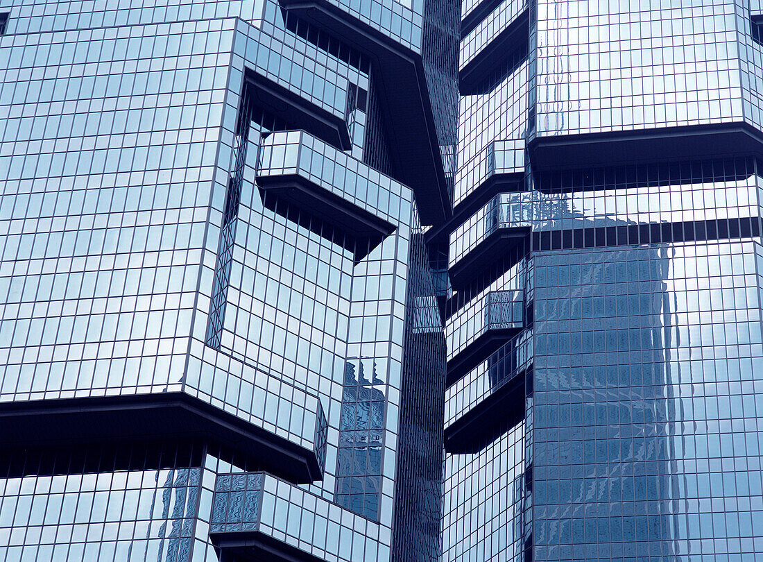 Lippo Centre building, Close Up, Hong Kong, China