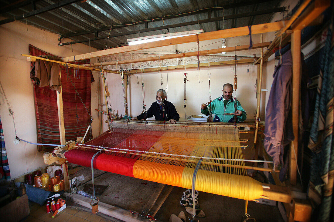 Traditional weaving on a loom, Marrakesh, Morocco