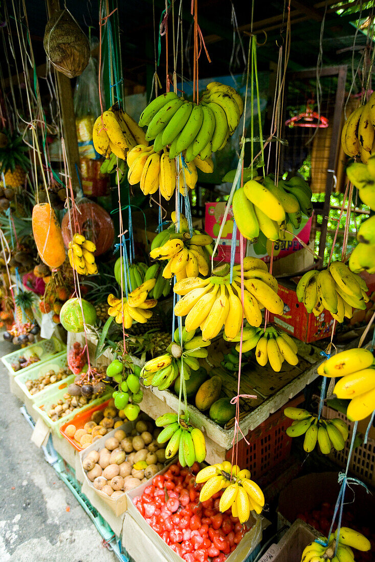Fruit stall selling local fruits, Pulau Pinang, Malaysia