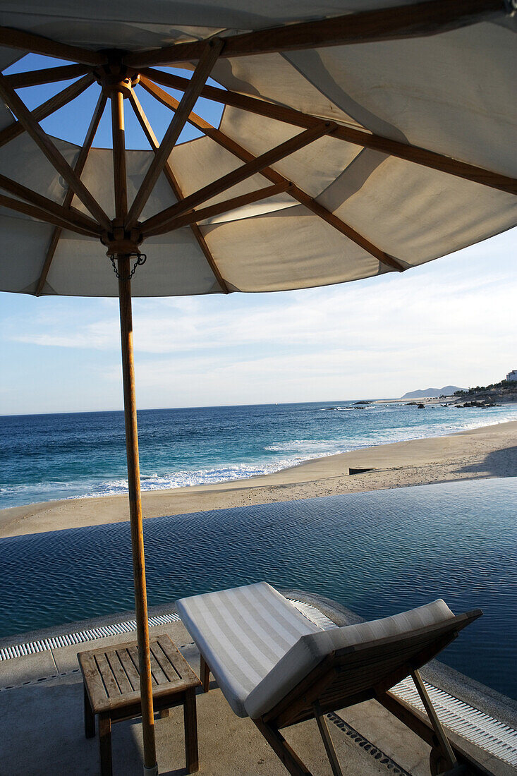 Swimming pool by beach, Los Cabos, Baja California Sur, Mexico