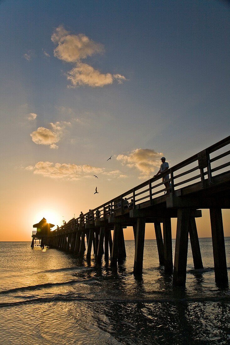 Naples, Florida, Naples Pier at 25 12th  Ave  South and beach