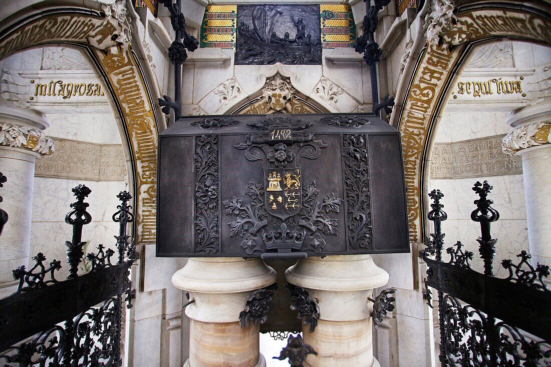 The alleged remains of Christopher Columbus, Faro de Colvn Columbus lighthouse, Santo Domingo, Dominican Republic, West Indies, Caribbean