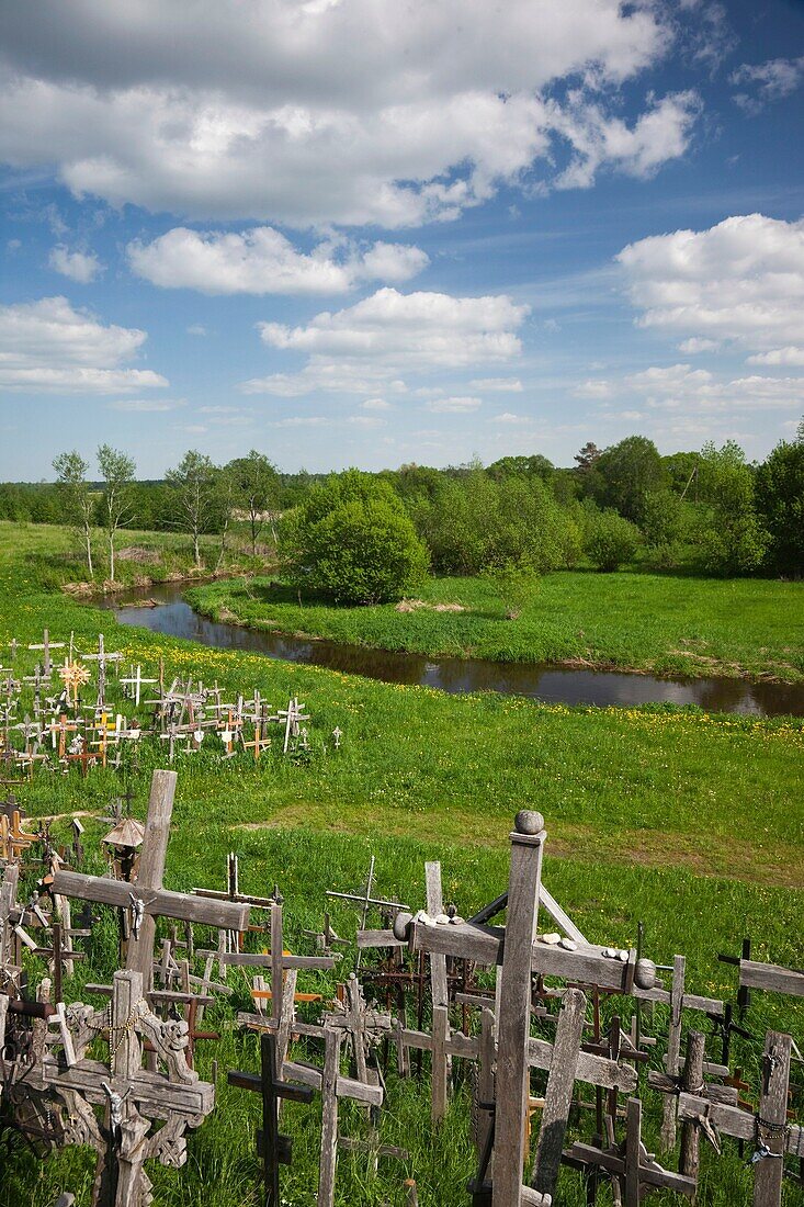 Lithuania, Central Lithuania, Siauliai, Hill of Crosses, religious pilgrimage site