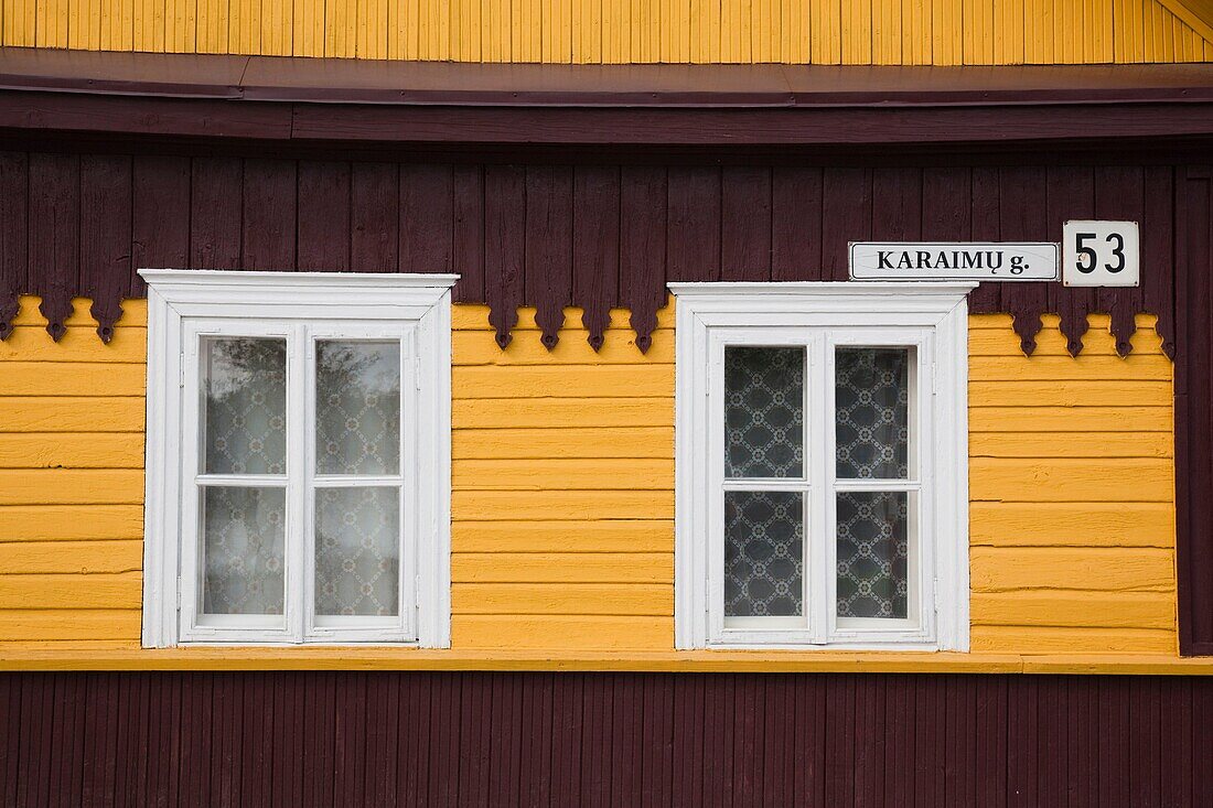 Lithuania, Trakai, Trakai Historical National Park, village house detail