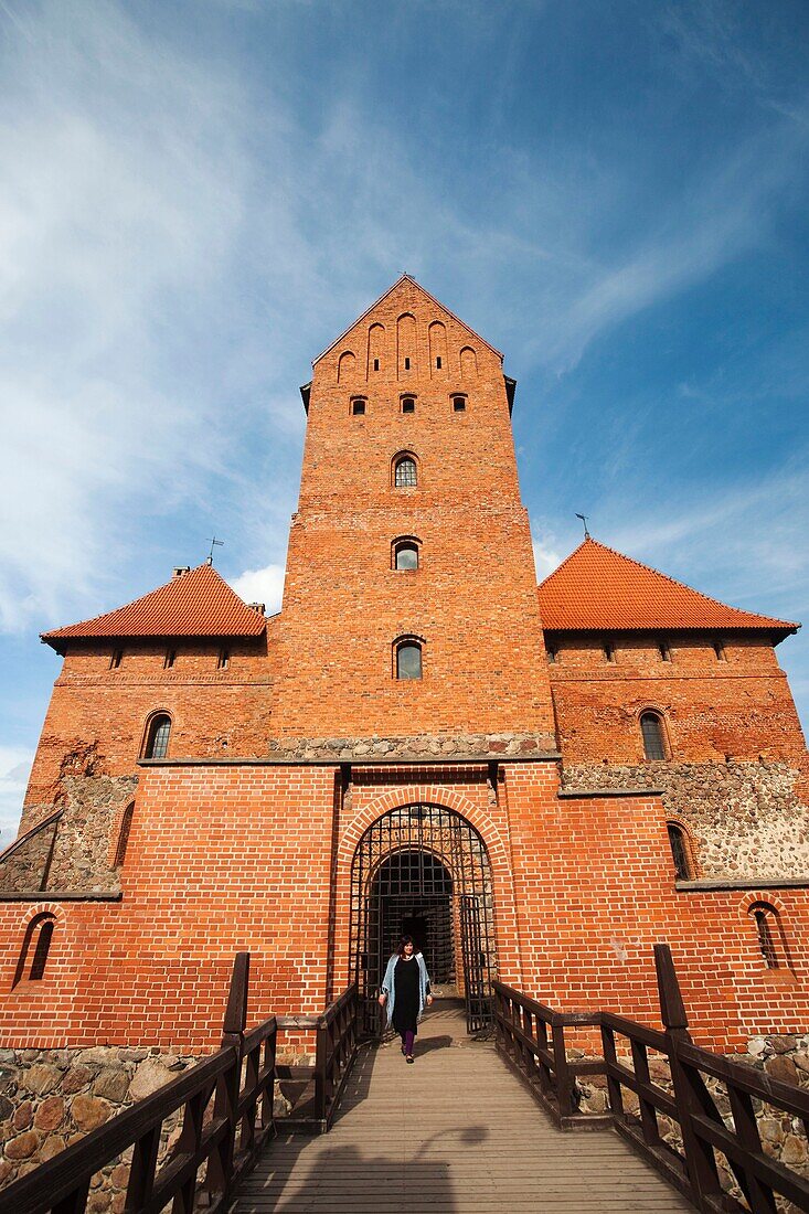 Lithuania, Trakai, Trakai Historical National Park, Island Castle on Lake Galve