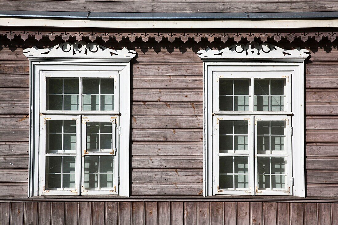 Lithuania, Trakai, Trakai Historical National Park, village house detail
