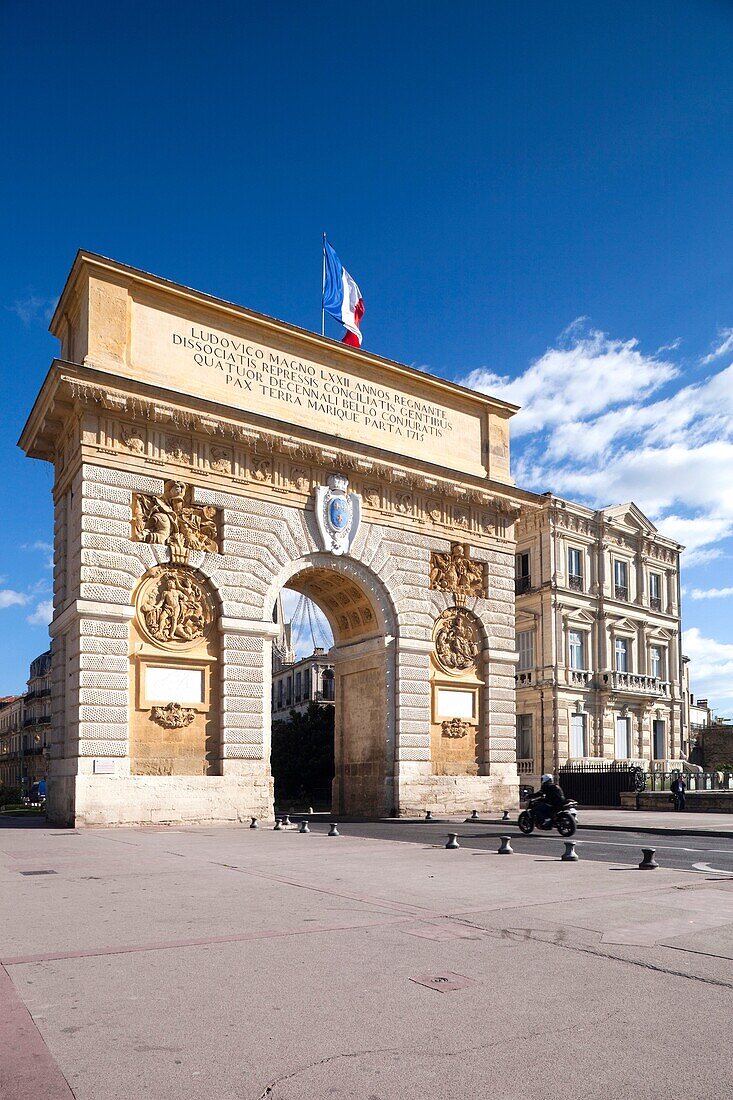 France, Languedoc-Roussillon, Herault Department, Montpellier, Arc d´ Triomphe