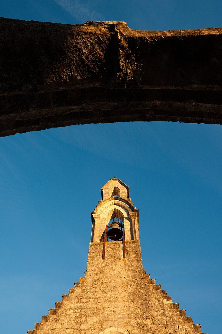 France, Midi-Pyrenees Region, Lot Department, Rocamador, L´Hospitalet village, Romanesque chapel, 15th century