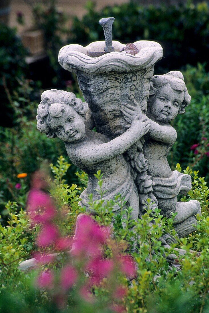 Garden statue at Old Edna Store, Edna Valley, near San Luis Obispo, San Luis Obispo County, California