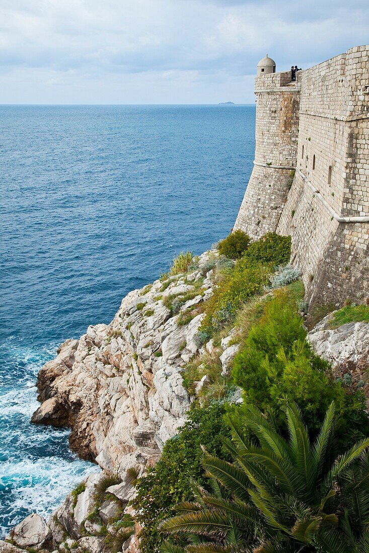 Wall, Old Town of Dubrovnik, Dubrovnik City, Croatia, Adriatic Sea, Mediterranean Sea