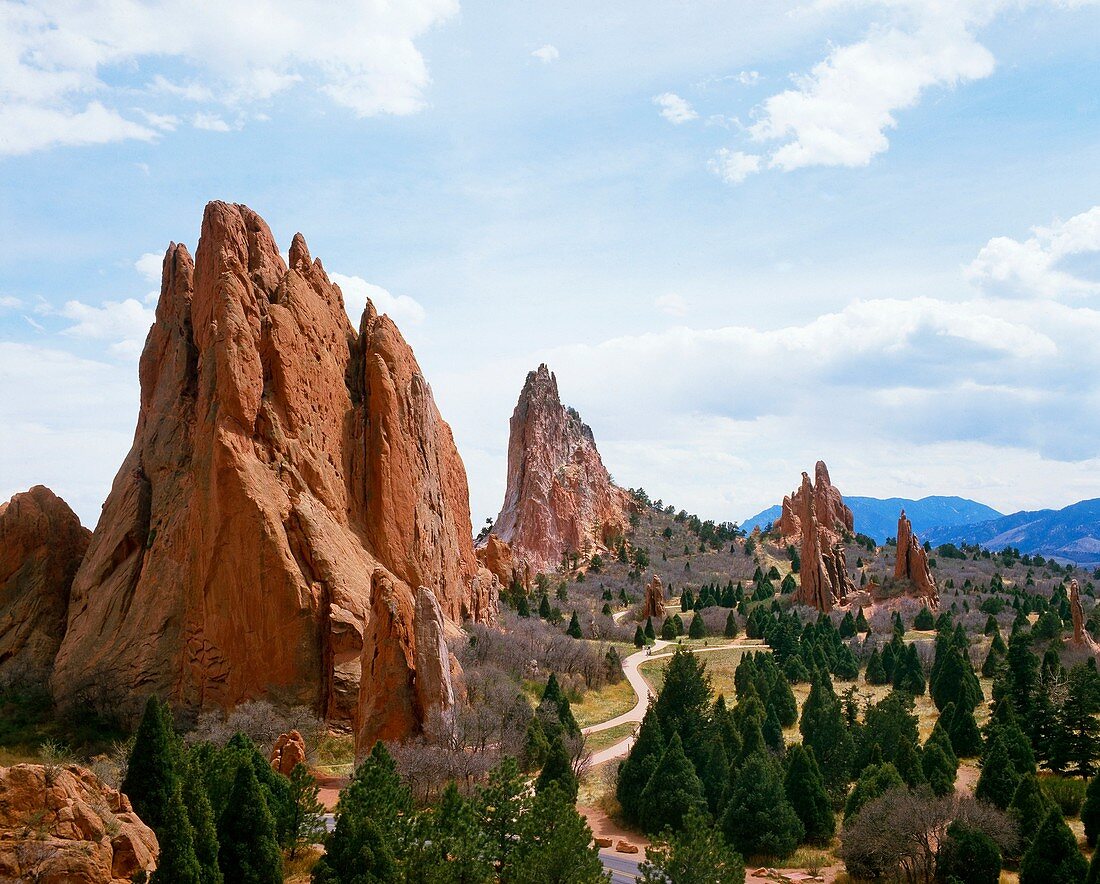 Garden of the Gods Rock Formations near Colorado Springs, Colorado, USA