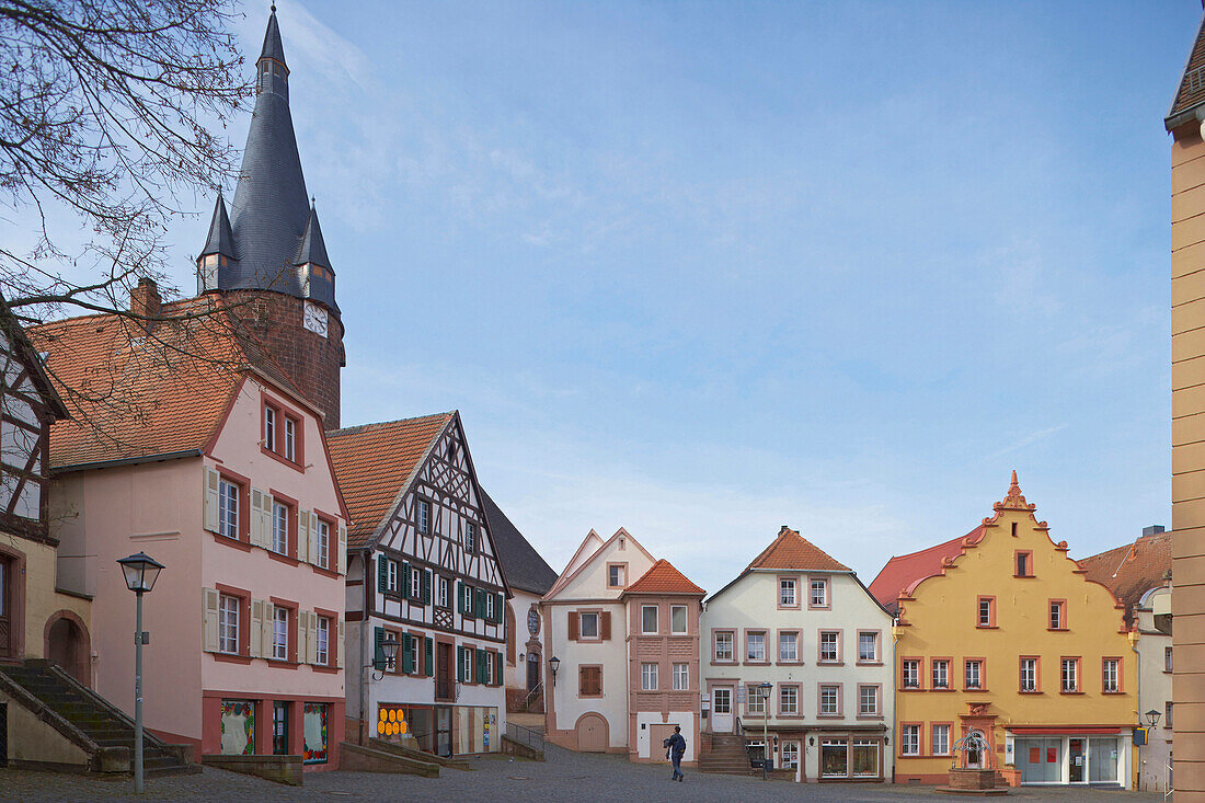 Houses at the historic old town of Ottweiler, Saarland, Germany, Europe