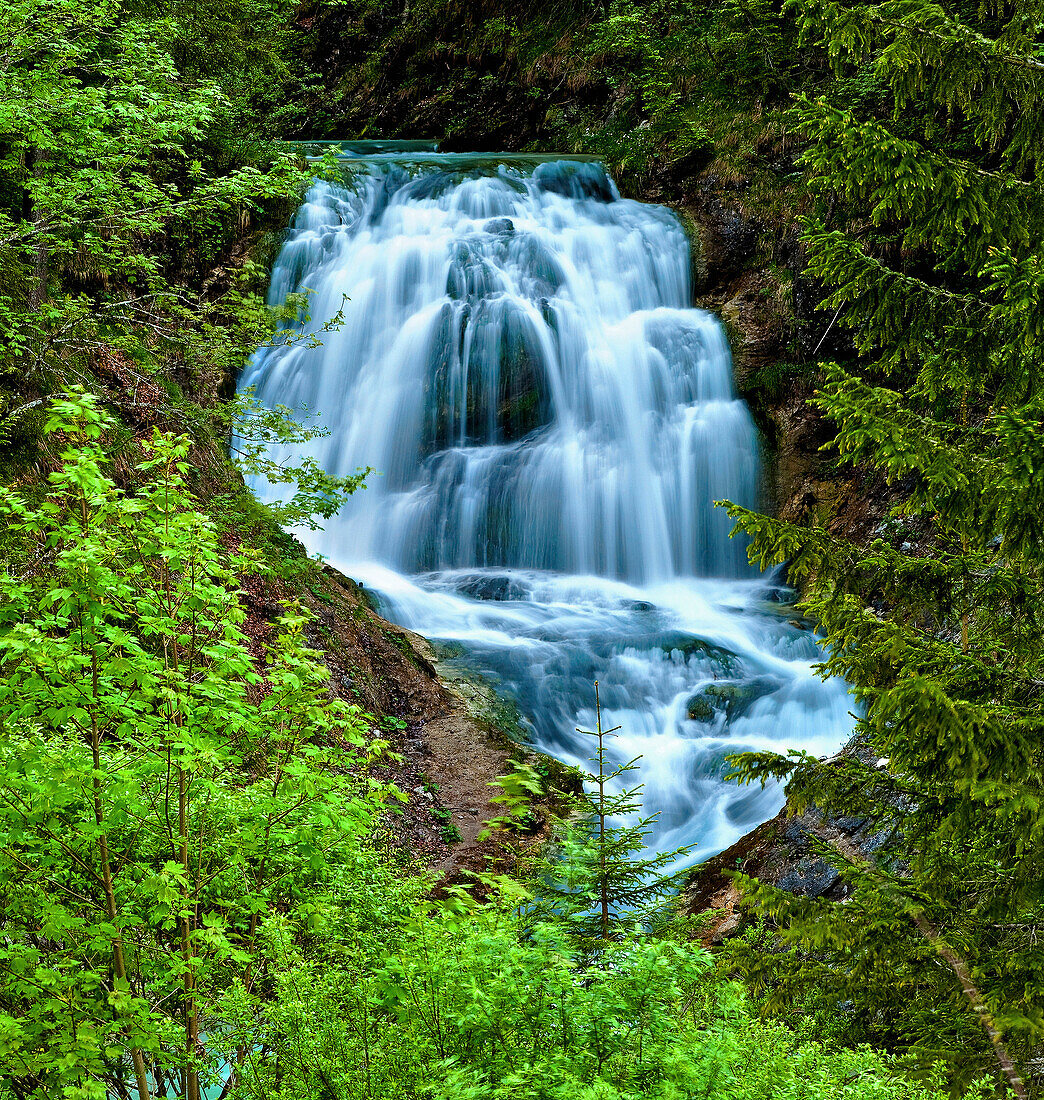 Waterfall near Wallgau, Upper Bavaria, Germany