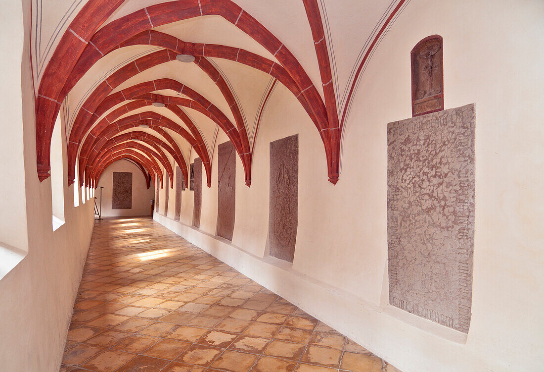 Cloister, Seeon Abbey, Seeon-Seebruck, Chiemgau, Upper Bavaria, Germany