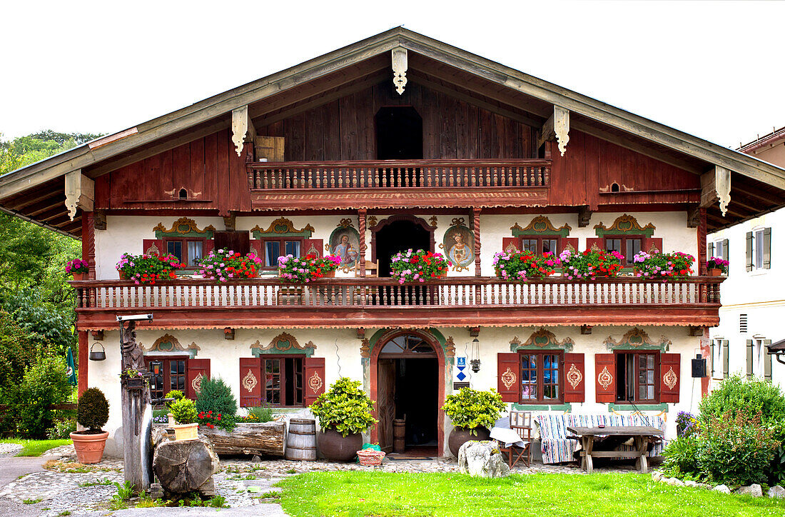 Old farmhouse, Toerwang, Samerberg, Chiemgau, Upper Bavaria, Germany