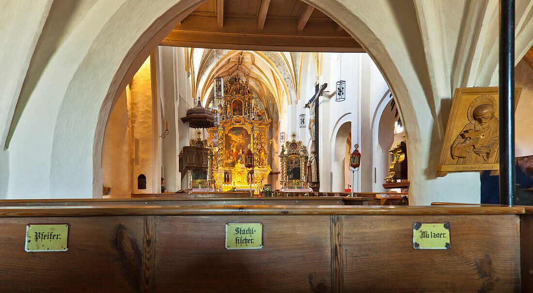 Abbey church, Frauenchiemsee abbey, Chiemsee, Chiemgau, Upper Bavaria, Germany