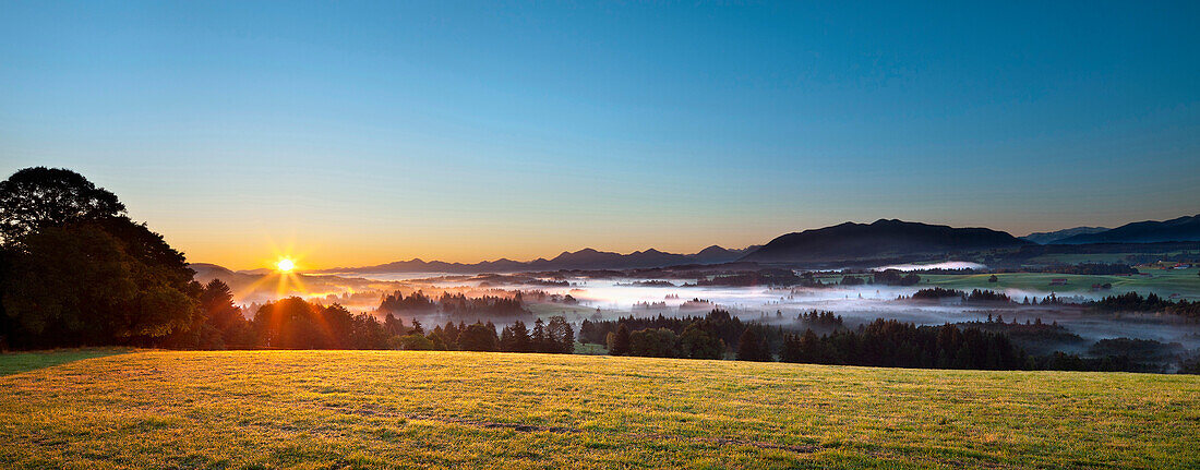 Scenery at Schoenberg, Ammergau, Upper Bavaria, Germany