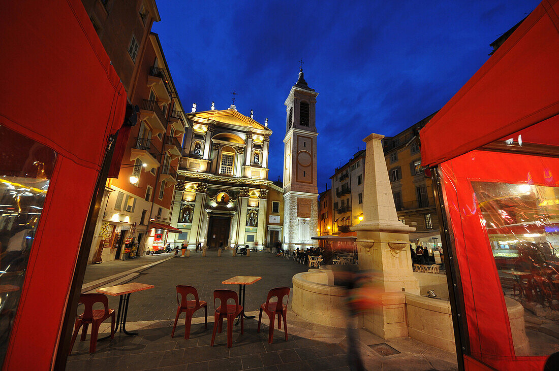 Place Rosetti in der Altstadt am Abend, Nizza, Côte d'Azur, Süd Frankreich, Europa