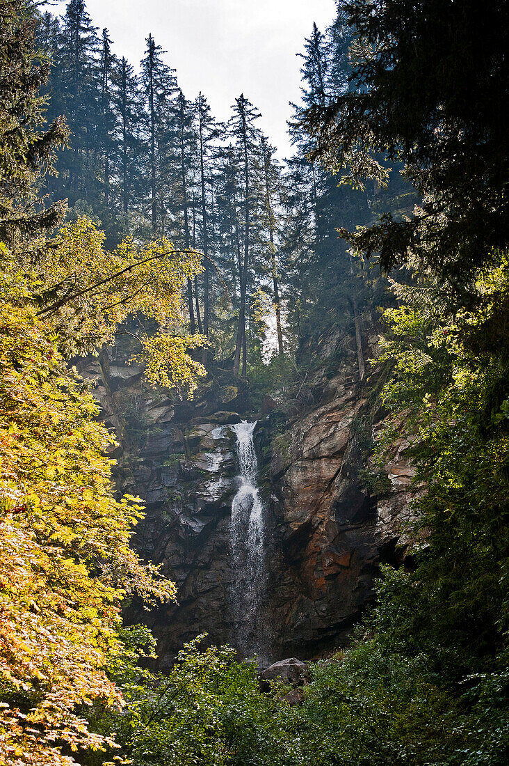 Waterfall in Ulten valley, South Tyrol, Italy