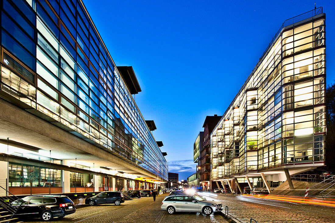 Grosse Elbstrasse, modern architecture in Hafencity, Hamburg, Germany