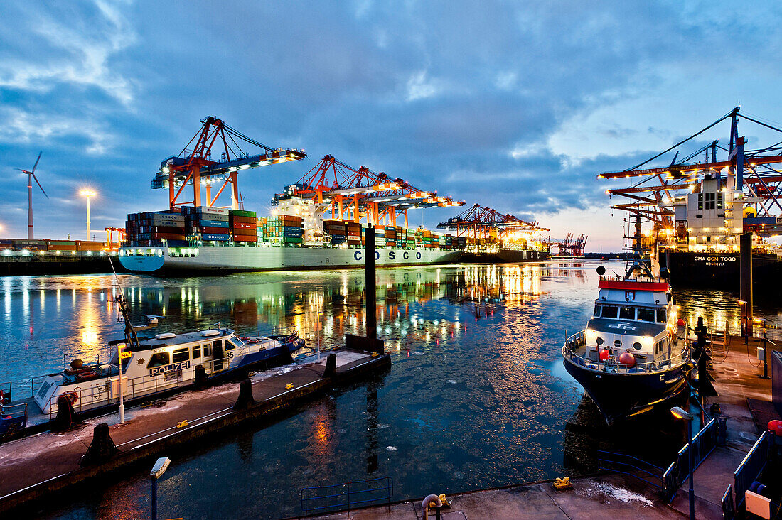 Eurokai Container Terminal, Hafen Hamburg, Deutschland