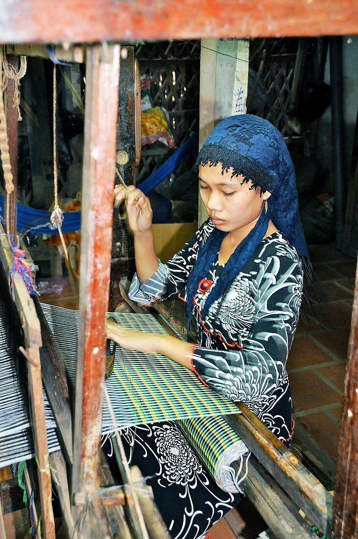 Vietnam Can Tho province Mekong Delta Village of silk weaver