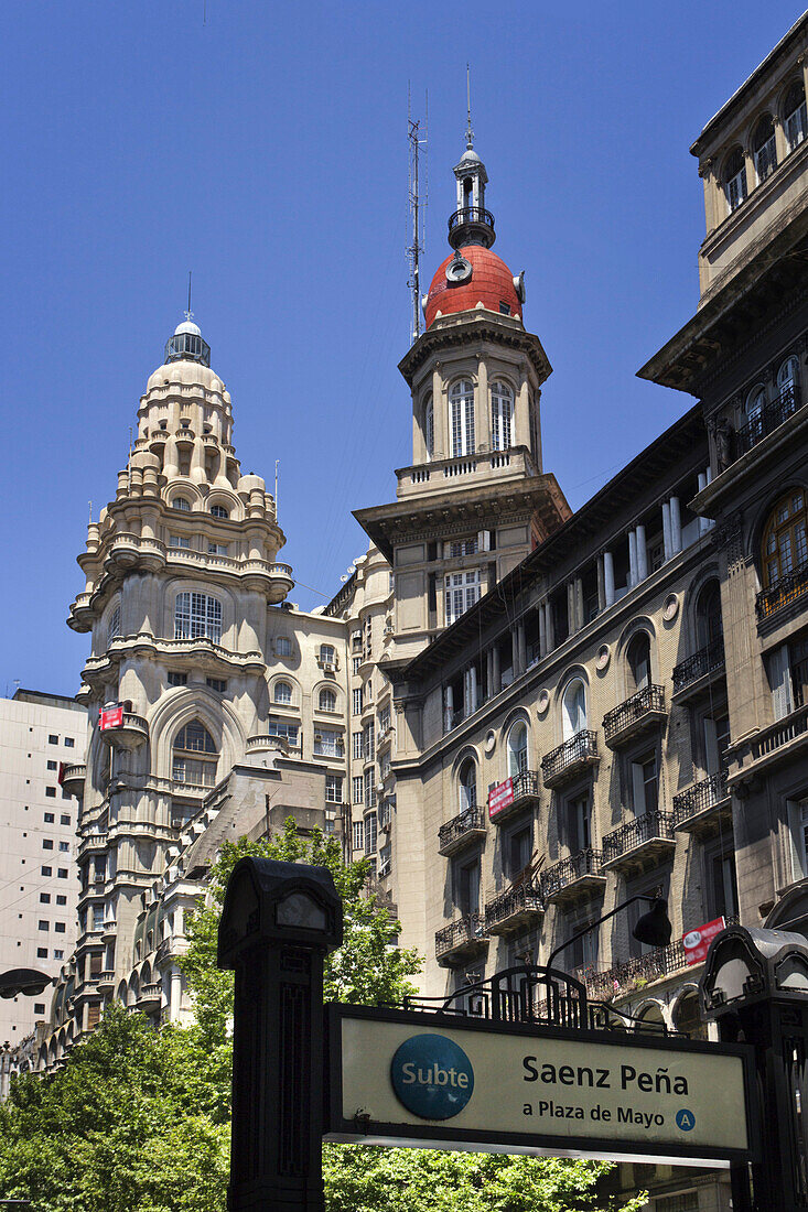 Barolo Palace Building, Architekt Mario Palanti, Avenida de Mayo, Buenos Aires, Argentinien
