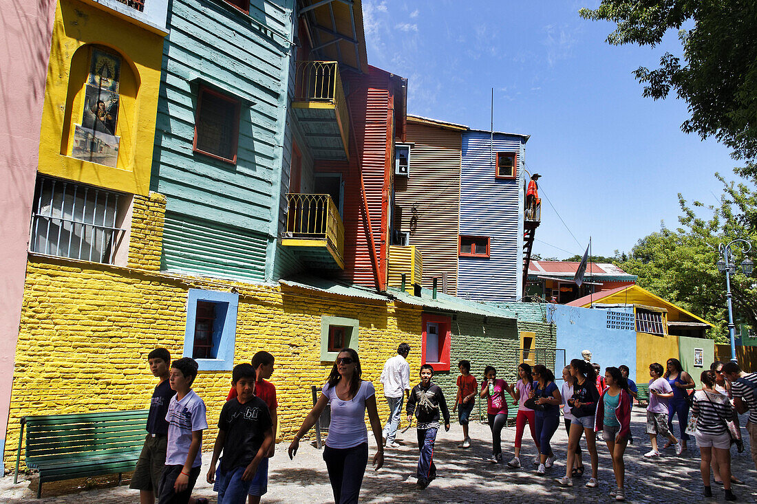 Colorful Houses in Caminito, La Boca, Buenos Aires, Argentina