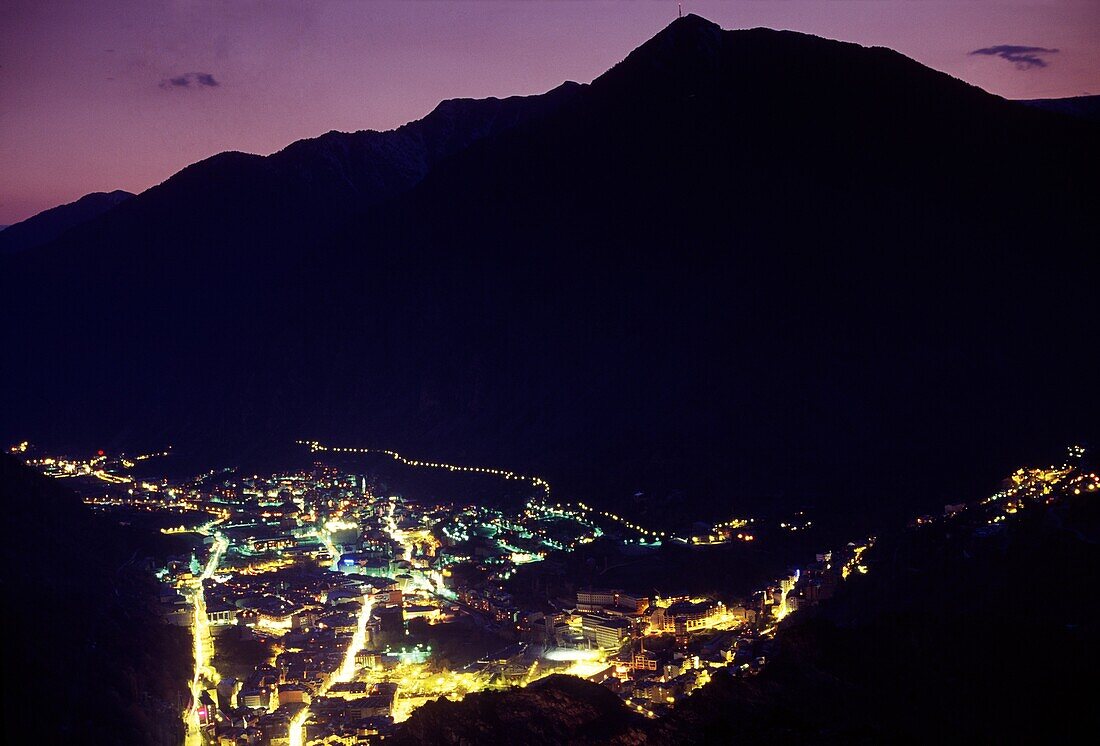 Night  Escaldes and Andorra la Vella  ANDORRA