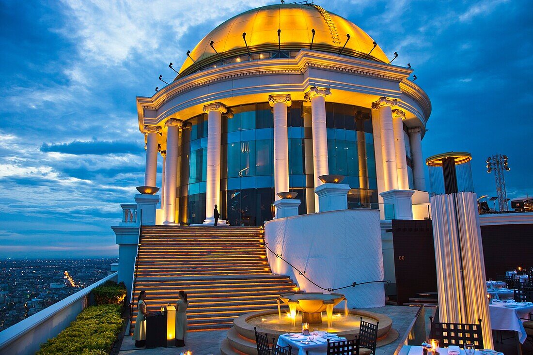 The Sirocco Bar and Restaurant, State Tower, Silom District, Bangkok, Thailand, Southeast Asia, Asia