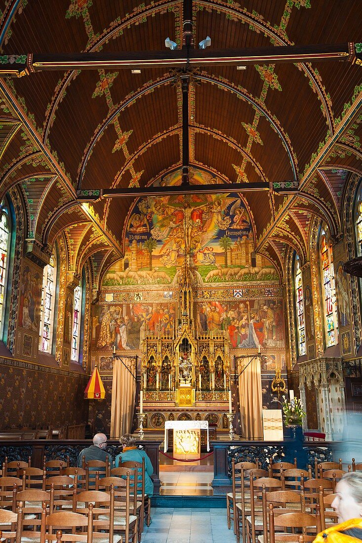 Basilican Church of the Holy Blood XII Century  Burg Square  Bruges, Brugge, Flanders, Belgium, UNESCO World Heritage Site