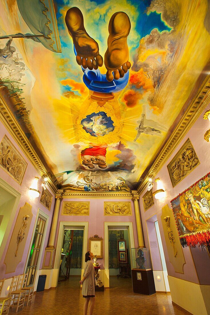 Oil painting in ´El Palacio del Viento´ Room, Salvador Dalí Theater-Museum, Foundation Gala-Salvador Dalí, Figueres, Alt Empordá, Costa Brava, Girona Province, Catalonia, Spain