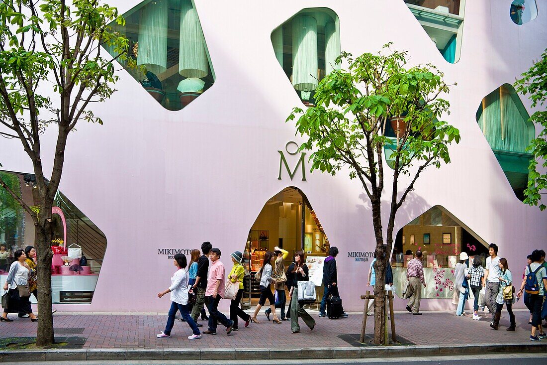 Tokyo City-Ginza District-Street Scene.