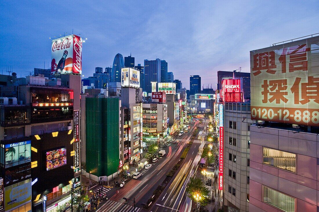 Tokyo City-Shinjuku District -Shinjuku Avenue.