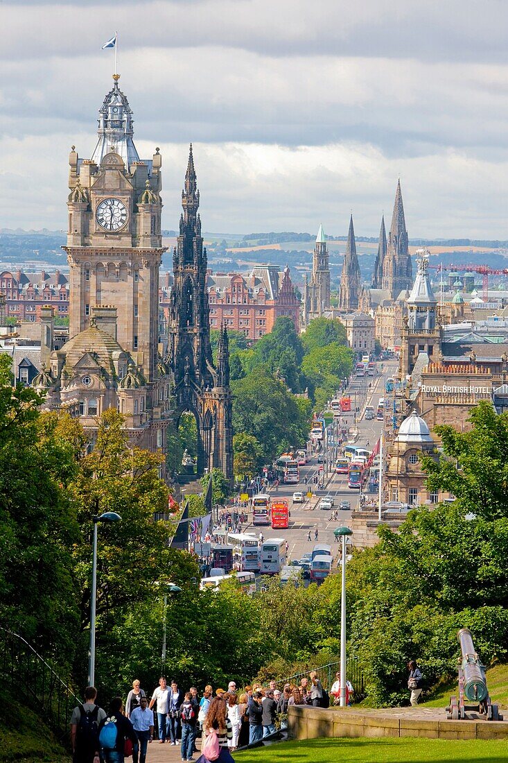 UK-Scotland-August 2010 Edinburgh Ciity Prince Street.