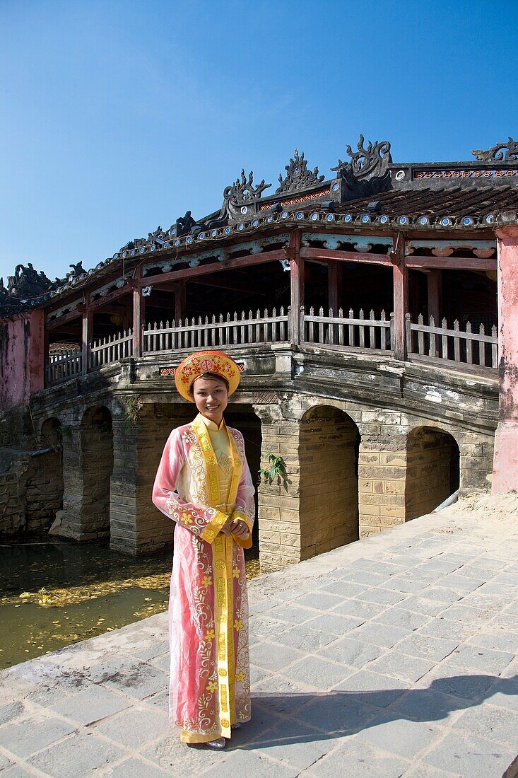 Vietnam - Hoian City W H  Japanese covered bridge.